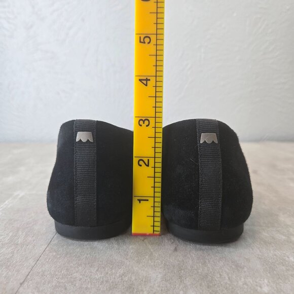 Birdies Ballet Flat 7.5 Black Suede Pointed Preppy Dressy Comfort Ballerina Shoe - Picture 4 of 12